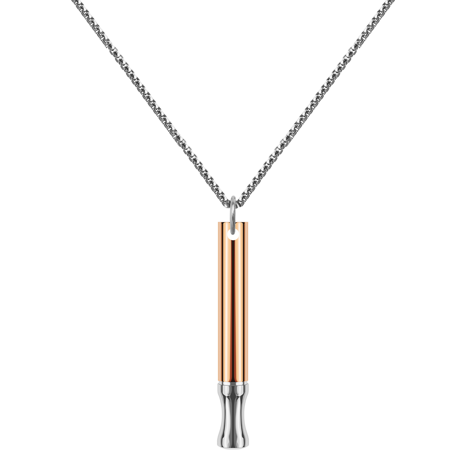 Silver Rose Gold Inhaler Necklace