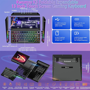 K3 13&quot; External Touchscreen Mechanical <strong>Keyboard</strong> 82 Keys Portable Compact <strong>Keyboard</strong> for Windows/Mac - Product Image 3