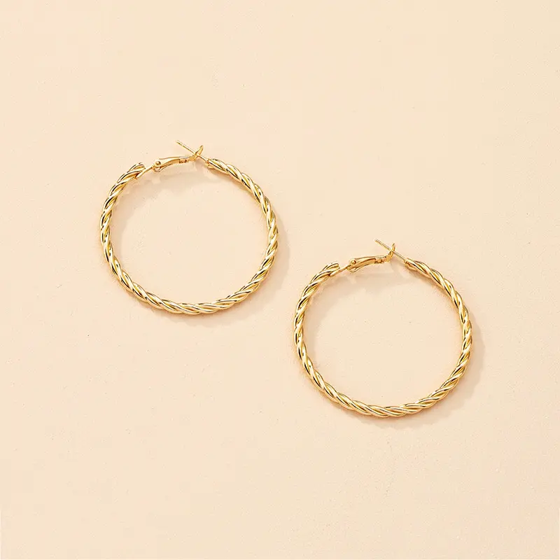 Gli orecchini a cerchio in oro di alta qualità ordinano regali campione gratuiti e campione gratuito per ragazze NS8039964