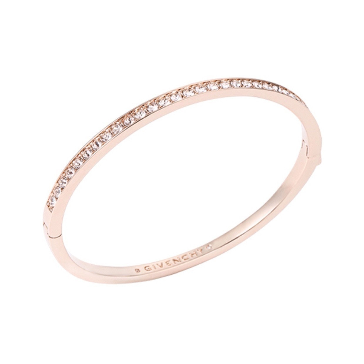 Single-row diamond rose gold