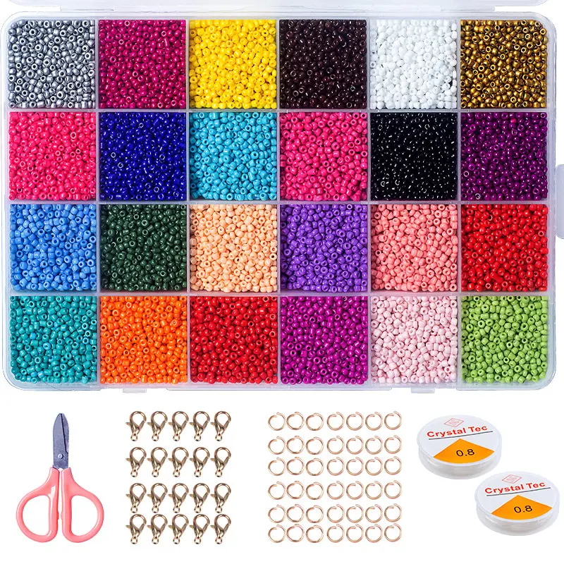 DIY Bracelet Craft 24 Girds Letter Acrylic Loose Beads With Polymer Soft Clay Kit For Jewelry Making