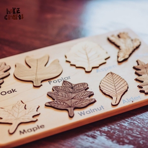 Giocattolo educativo Top brillante forma educativa abbinamento puzzle foglia giocattoli cognitivi in legno foglia di puzzle per bambini che imparano la natura
