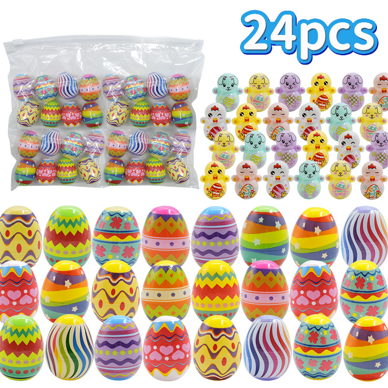 Jaune bleu PinkSh-f24-24 couleur œuf + 24 jouets à basculer