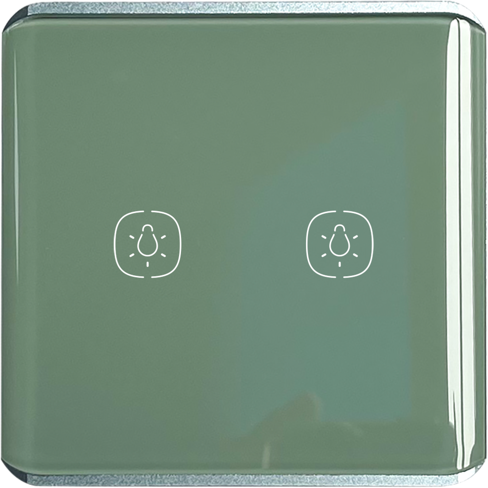 2gang Lighting switch-Olive Green