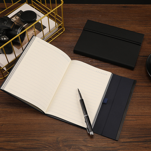 Diario Cuaderno Diario Bloc de notas Diario Logotipo personalizado A5 Pu PU Cuero Impreso Pu Cubierta de cuero Cuaderno con banda elástica - Product Image 5