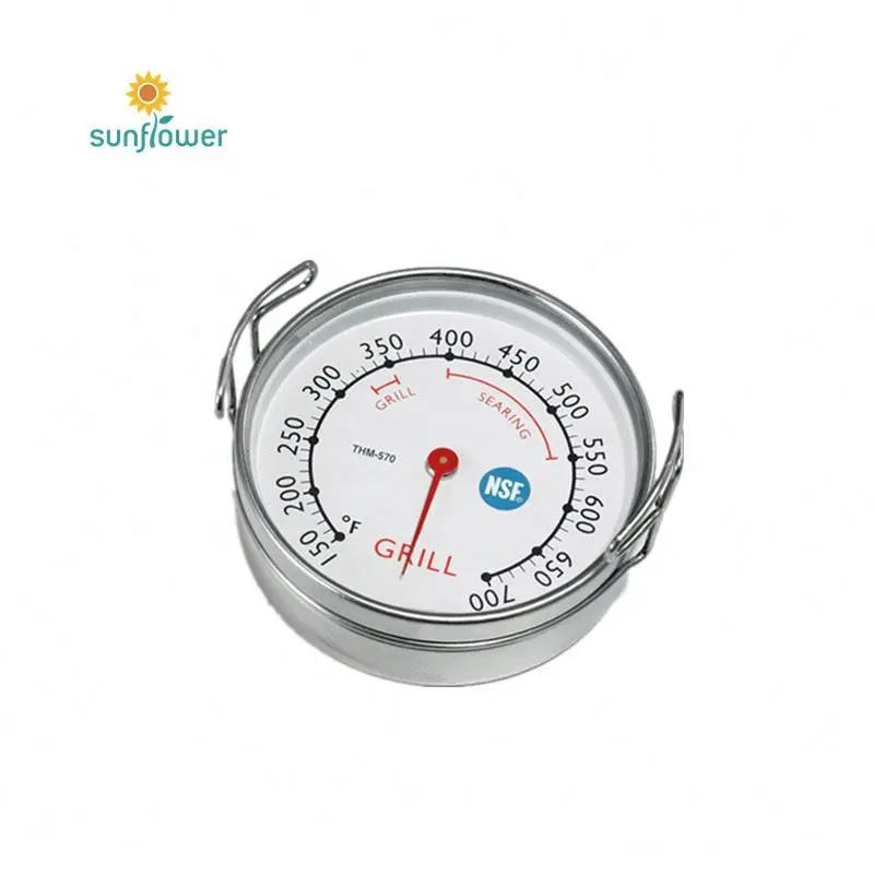 Yarım daire ızgara fırın bimetal gıda et pişirme termometresi sıcaklık ölçüm göstergesi