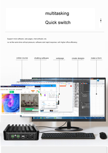 Mini computadora Intel Core I7 Linux Win10 Arm Fanless Mini Desktop Barebone PC portátil personal - Product Image 4