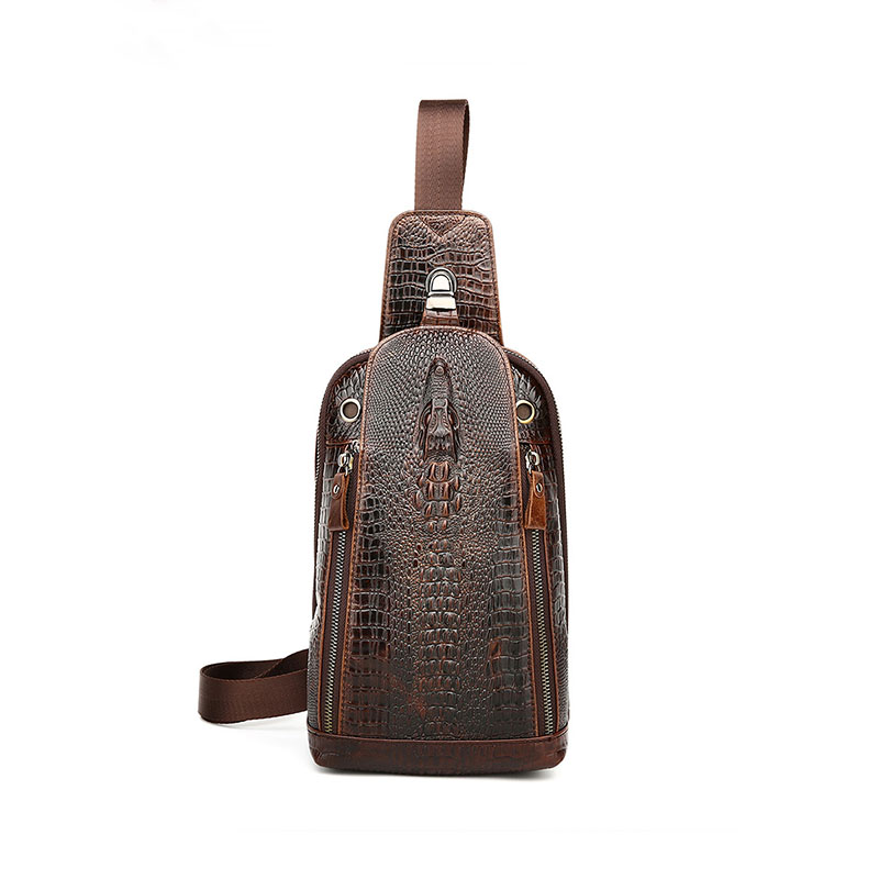 Tête de crocodile marron