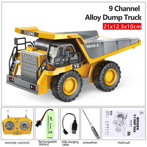 1:20 Alloy Mini 9CH Plastic Construction Vehicle Toys Remote Control Dump Truck With Music and Sounds <strong>Function</strong> <strong>RC</strong> <strong>Car</strong> - Product Image 3