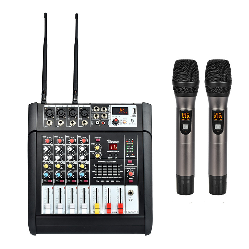 With wireless microphone(Black)