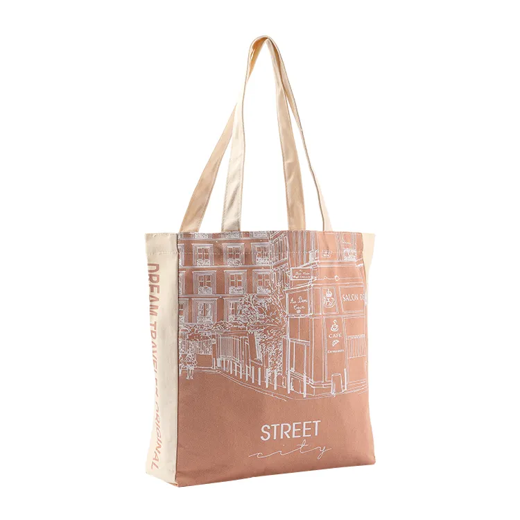 New Arrival có thể gập lại tái sử dụng mua sắm Canvas Tote Túi với tùy chỉnh in logo