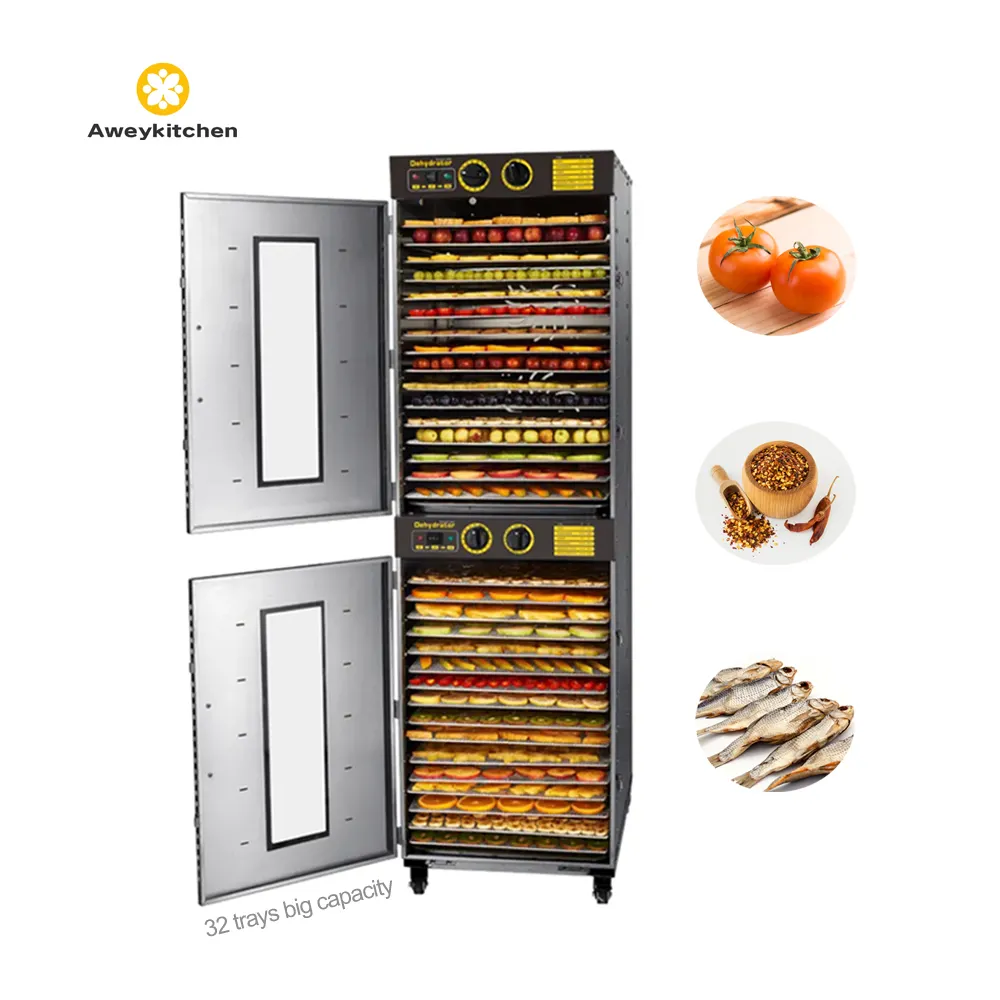 Rau Máy sấy máy 32 khay công nghiệp deshidratador de alimentos trái cây dehydrator