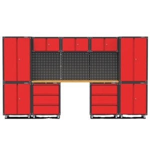 Kinbox 13件工作台工具箱/推车/手推车车库工具柜悬挂工具箱带工具架车间车库储物 - Product Image 1
