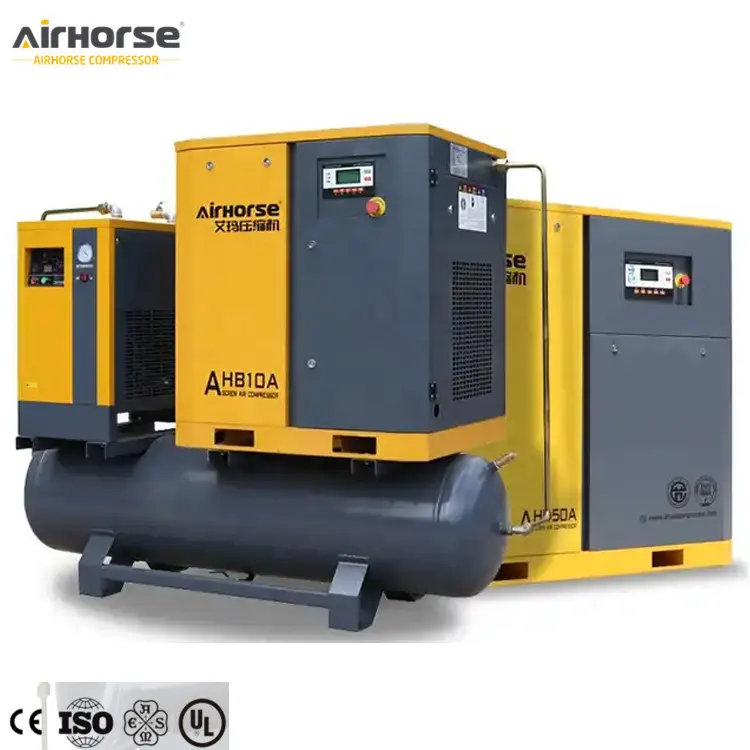 Compresor de aire eléctrico 15KW 24HP 3m3/min 116psi Compresor de aire de tornillo estacionario usado en la industria