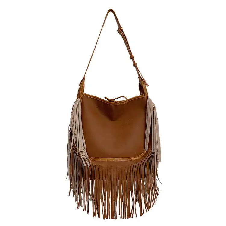 Borse all'ingrosso delle signore delle donne stile europeo americano moda Bolso De Mano 2021 opaco cuoio dell'unità di elaborazione Boho Tote borsa nappa