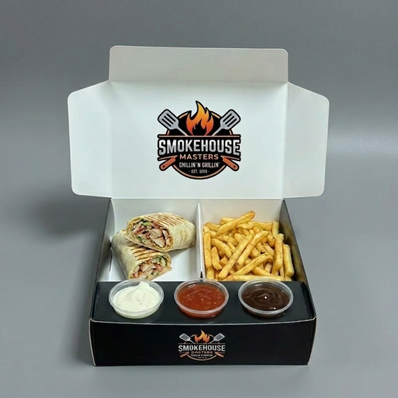 custom food box with dip cups