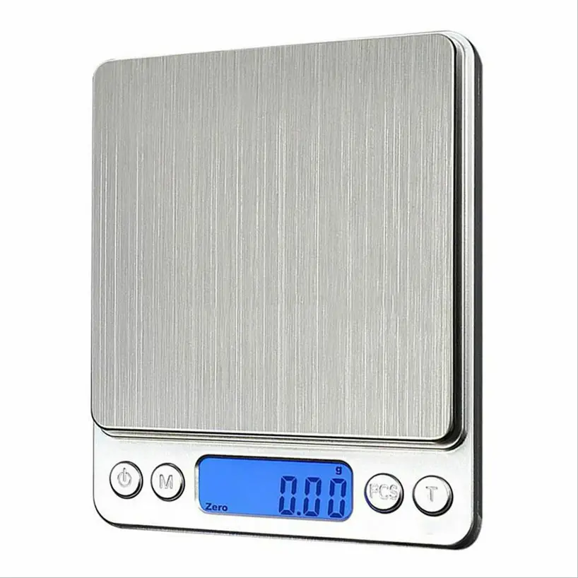 Báscula electrónica LCD para joyería, balanza de peso para cocina, para hornear té, peso Digital de 0,01g, 0,1g, 500g, 1kg