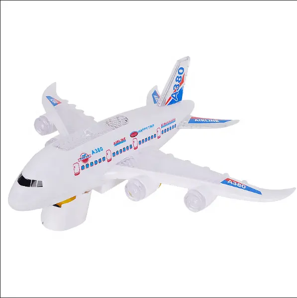 W248-13 Mini Vliegtuig Model Speelgoed Elektrische Universele Caster Vliegtuig Modellen Met Kleurrijke 3d Lichten Muziek Vliegtuig Vliegtuig Kinderen Speelgoed