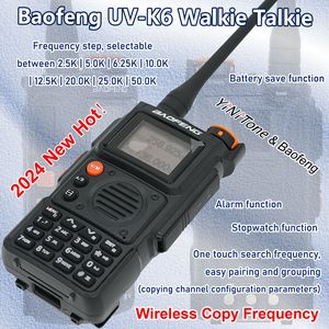 2024 Nuevo Baofeng UV-K6 Walkie Talkie NOAA Banda Completa Frecuencia de Copia Inalámbrica Tipo-C USB Carga Radio Bidireccional - Product Image 4