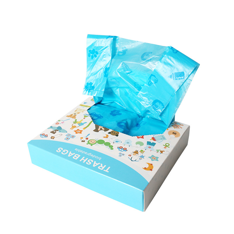 100 blue bags with box