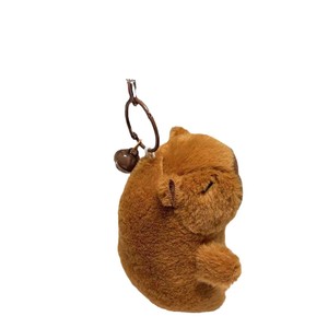 Capibara bebek capybara peluş anahtarlık oyuncak Kawai dolması küçük peluş kolye sevimli çocuk hediye capybara peluş kaplumbağa sırt çantası ile