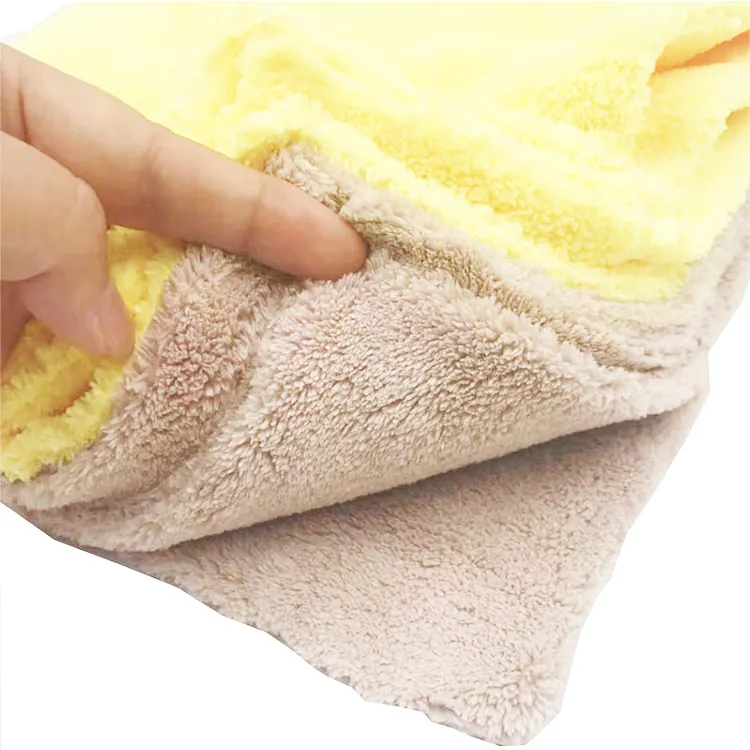 1000 Gsm Goedkope Absorberende Beste Edgeless Alle Werkende Pluche Sneldrogende Microfiber Handdoek Auto Detailing Cleaning Wassen Handdoeken