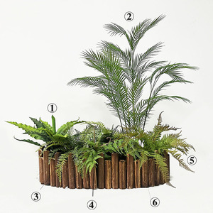 室内用人工緑の木の景観大きな木のデザイン装飾木の窓緑の植物の景観 - Product Image 5