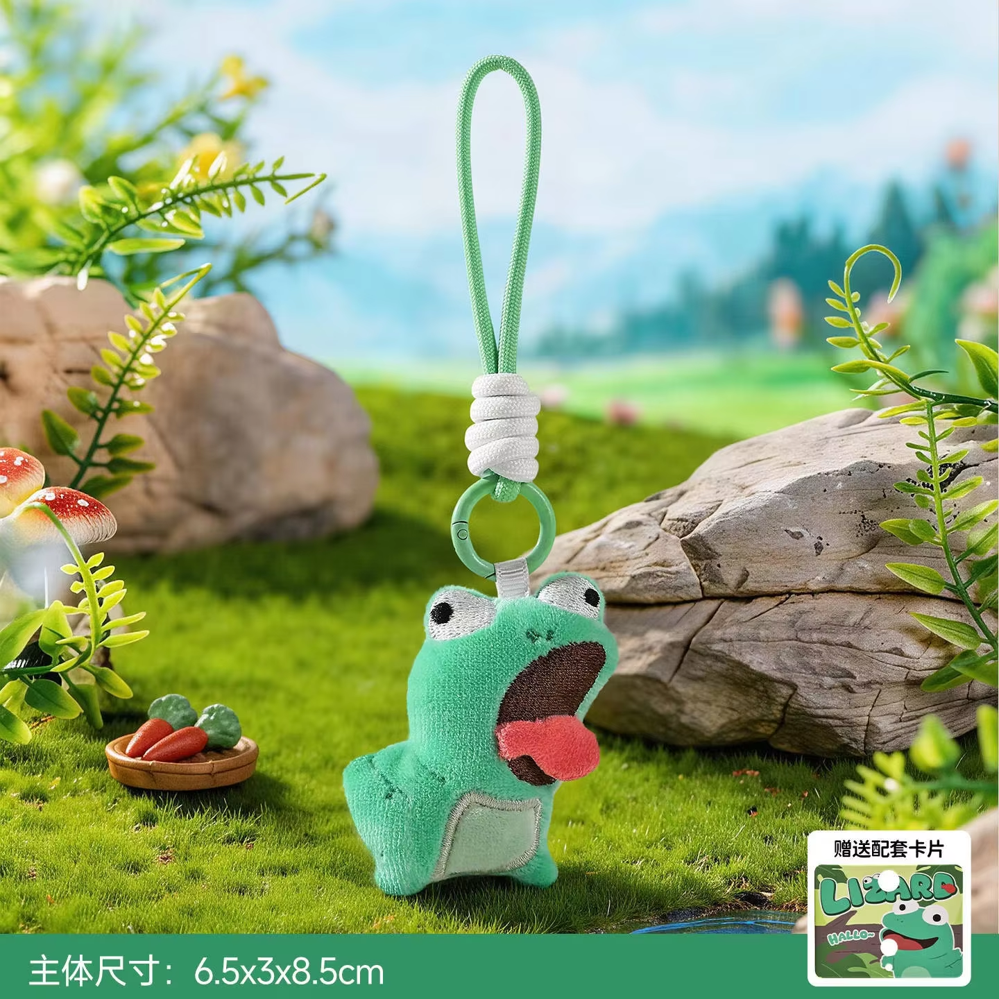 Tongue-sticking-out lizard charm