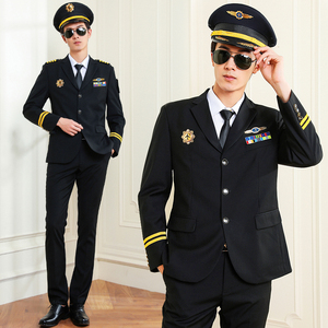Havayolu çalışanları için uçuş görevlisi Pilot ceket Aviator üniforma takımları - Product Image 5