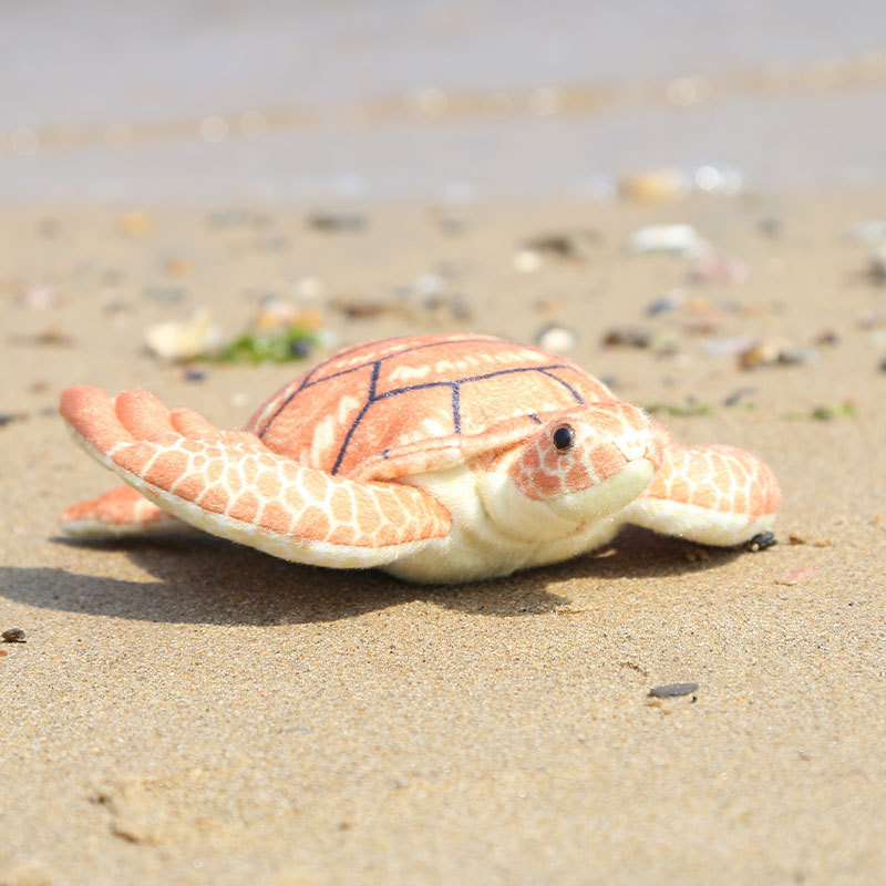 Tortuga simulada-naranja-20 cm-60 g