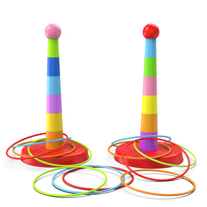 Vui vẻ trong nhà ngoài trời CHA mẹ-con tương tác Vòng tròn lớp giáo dục sớm Quà Tặng trẻ em ném vòng tròn trò chơi ferrule xếp chồng lên nhau đồ chơi - Product Image 1