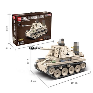ドイツ戦車陸軍ビルディングブロックWW2ミリタリーセットカラーヒストリカルコレクションモデル武器と兵士のフィギュアを備えたDIYおもちゃ - Product Image 5