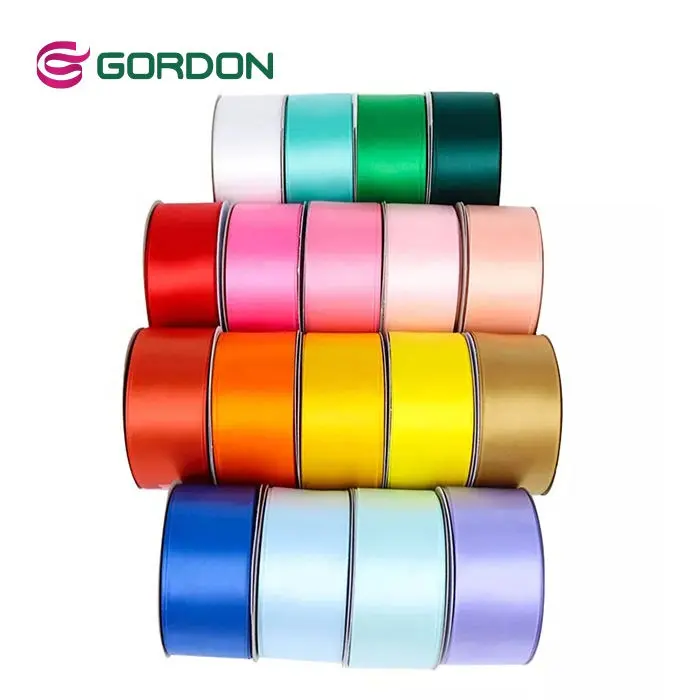 Nastri Gordon nastro di raso 3 pollici 75 mm di larghezza per nastro a fascia regalo personalizzato semplice 196 colori misti