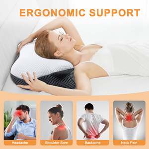 Penjualan laris Modern bantal nyeri leher busa memori ortopedi bantal gelombang ergonomis kontur serviks untuk tidur sehat Logo kustom - Product Image 2