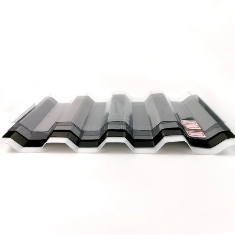 Feuille ondulée en polycarbonate transparent de haute qualité anti-uv pour toiture