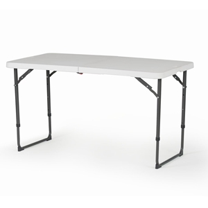 高品质4英尺高可调半折矩形桌，带锁，适用于室内室外活动 - Product Image 5