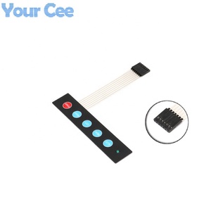 1X5 Matrix 5 Tasti Numerici Membrana Tastiere Tastiere con LED