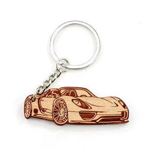 Fábrica Venda Quente Em Forma De Carro Chaveiro De Madeira Handmade Eco-Friendly Chaveiro Logotipo Personalizado Decoração De Casa De Madeira Polida Amor