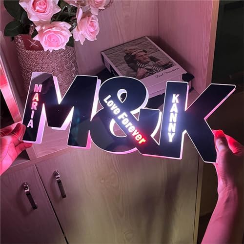 Couple Letter Luminous Mirror
