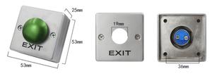 Zincy Alloy Mushroom Door <strong>Exit</strong> <strong>Push</strong> <strong>Button</strong> Square Shape 1NO1NC Switch Combination 3A for Home Appliance Access Control <strong>System</strong> - Product Image 2