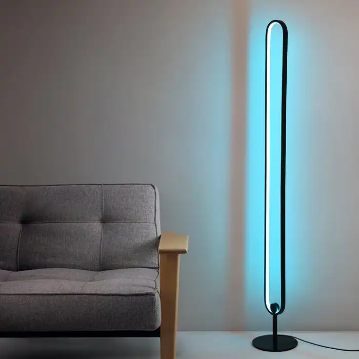 JYLIGHTING Modern alüminyum RGB köşe zemin lambası oturma odası yatak odası veya otel kullanımı için LED ışık kaynağı uzaktan kumanda ile