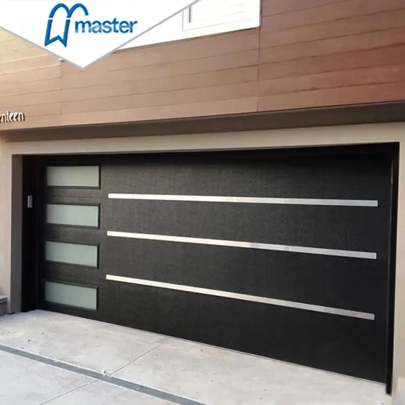 Master Well Porte de garage en acier avec panneau sandwich affleurant moderne résidentiel automatique sectionnel top vente