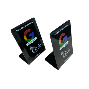 Google รีวิวการ์ดป๊อปแบบกำหนดเอง Google รีวิวสื่อสังคมออนไลน์ NFC Google Review ขาตั้งอะคริลิค - Product Image 6