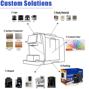 Münz betriebene super automatische Kaffee maschine Programmier bare Cafe-Automatik maschine für zu Hause - Product Image 4