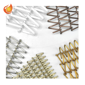 dekoratives metallnetz lieferant edelstahl 304 einfarbig gewebtes maschendraht trennwand flachdraht geprägtes dekorationsnetz - Product Image 3