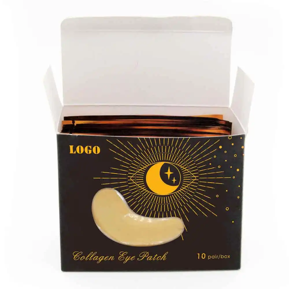 Masker Mata Tidur Di Bawah Mata MQ 10 Pasang/Kotak, Masker Gel Kolagen Sekali Pakai Warna Emas