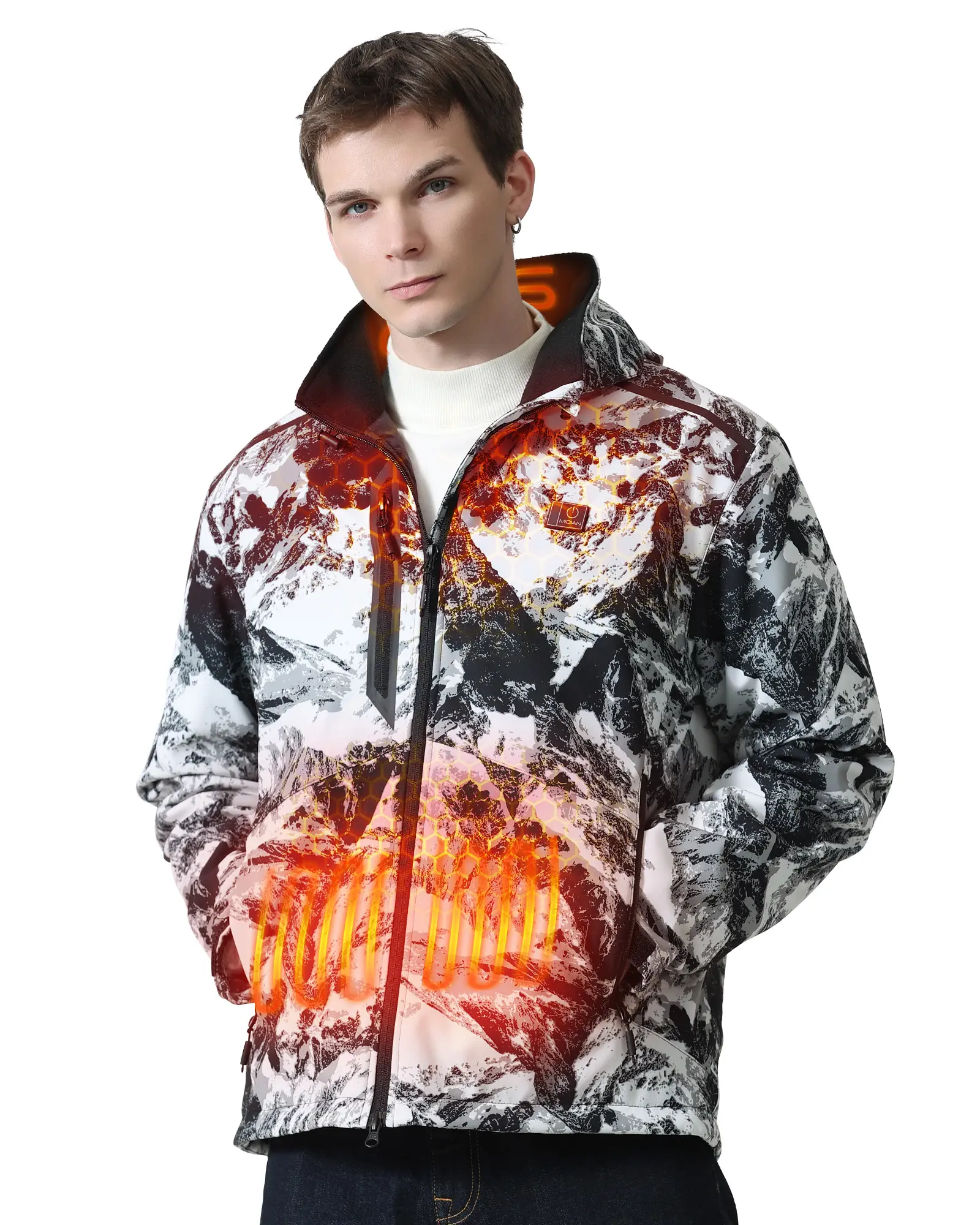 Beheizte Jacke für Männer mit 12V Batterie pack Winter Outdoor Soft Shell Elektro heiz mantel