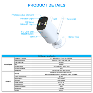 8MP 12V HD Human Motion Night Vision Smart <strong>Bullet</strong> <strong>Camera</strong> With Two-way Audio - Product Image 3