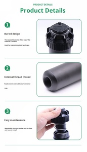 F12内螺纹45 ~ 360度可调塑料弹出式喷水喷头，用于花园草坪灌溉