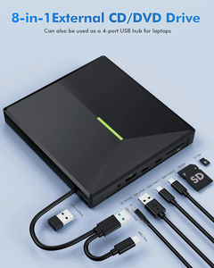 多功能外置光驱USB3.0型c SD tf卡u盘光盘 +/-Rw驱动器读取器和写入器Dvd驱动器 - Product Image 4